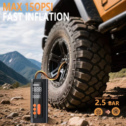 3000A Portable Starter Power Supply + Inflator Pump 7 in 1 Function