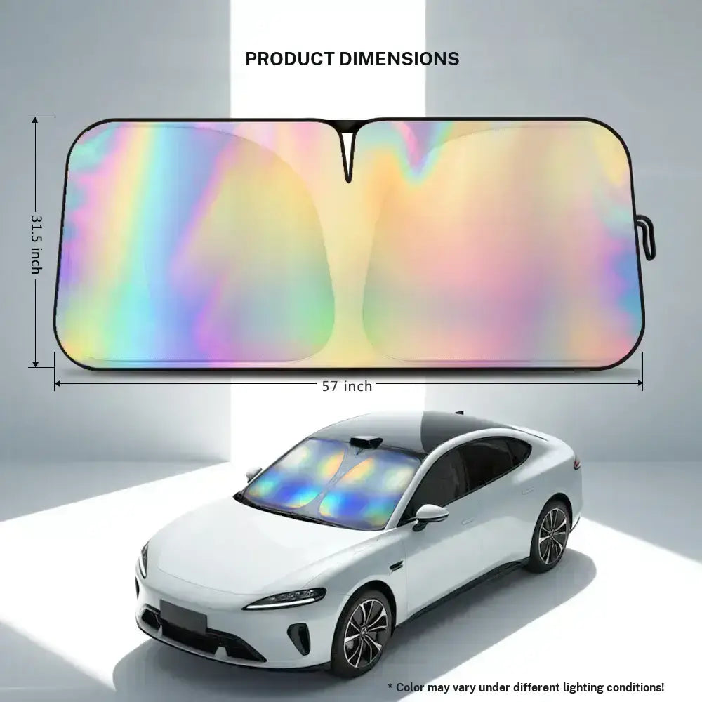 Foldable Laser Car Windshield Sun Shade / Fits Sedan/SUVs, MPVs.