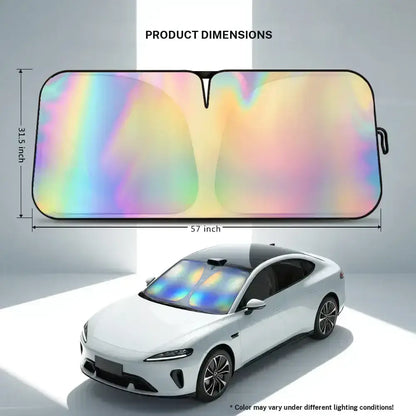 Foldable Laser Car Windshield Sun Shade / Fits Sedan/SUVs, MPVs.